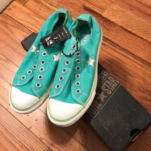 Women’s converse one star turquoise slip on
